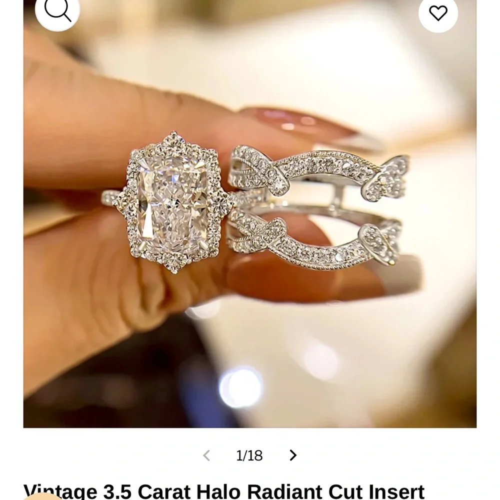 Vintage Wedding Ring Set - Picture 5 of 7